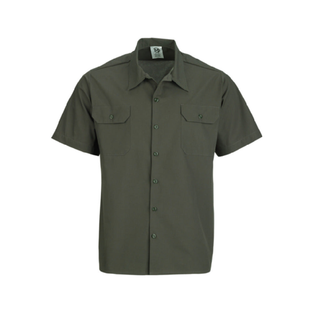 Mercer Culinary M60250OL5X Metro Edge® Brewer/Work Shirt Unisex (7) Traditional Buttons
