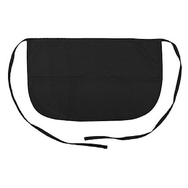 KNG 2103BLK Kng Rounded Waist Apron 13in Black