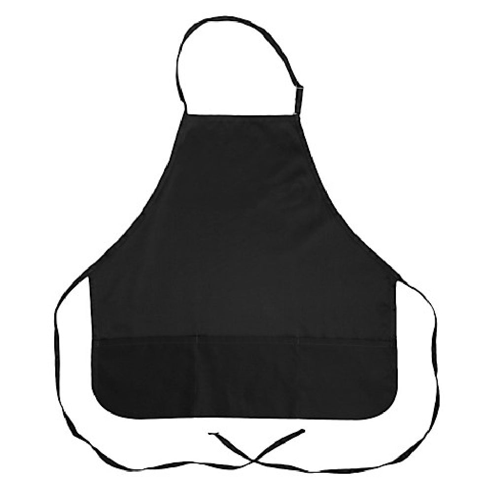 KNG 2104BLK Kng 27 In Bib Apron Rounded 3 Pocket Black