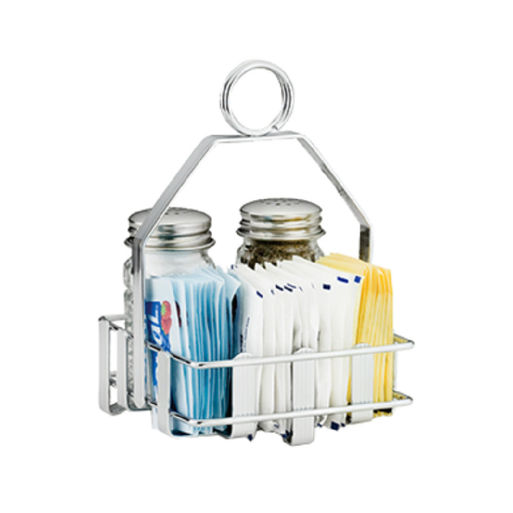 TableCraft Products 606R - Condiment Rack Only, 6" X 4-1/4" X 4", Fits Up To (2) 1-5/8" Dia. Salt And Pepper Shakers & Sugar Packets