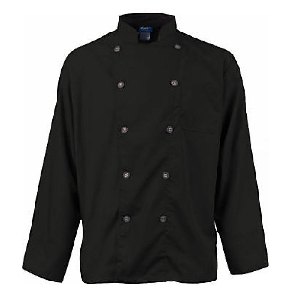 KNG 2122BKSLL Kng Active Chef Coat Lg Mens Black/slate Ls