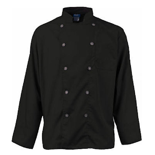 KNG 2122BKSLM Kng Mens Chef Coat Active M Black/slate Ls