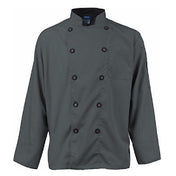 KNG 2122SLBKXS Kng Active Chef Coat Xs Mens Slate/black Ls