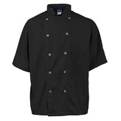 KNG 2124BKSLL Kng Active Chef Coat Lg Mens Black/slate Ss