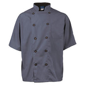 KNG 2124SLBK3XL Kng Active Chef Coat 3xl Mens Slate/black Ss