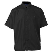 KNG 2126BKBK2XL Kng 2xl Chef Shirt Mens Black Ss Active