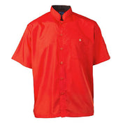 KNG 2126RDBKM Kng M Active Chef Shirt Mens Red/black Ss
