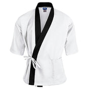 KNG 2129WHBKXL Kng Xl Sushi Chef Coat White/black 3/4 Sleeve