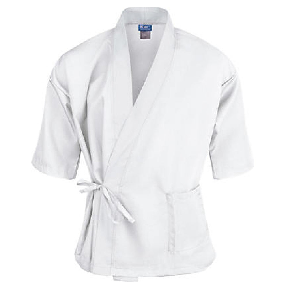 KNG 2129WHWHM Kng M Sushi Chef Coat White 3/4 Sleeve