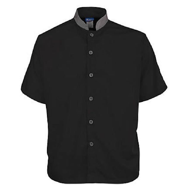 AllPoints 2160BKSLM M Cooks Shirt Black/slate Ss