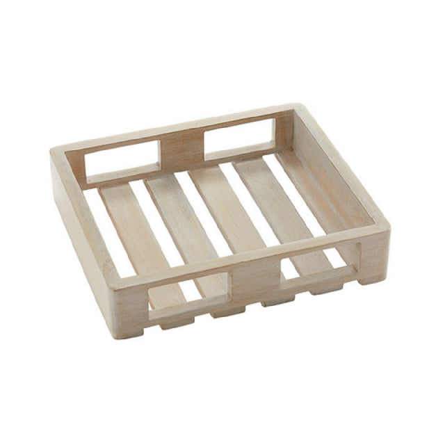 American Metalcraft MWHS2 Wooden Crate Sun-Bleached 11-5/8" L