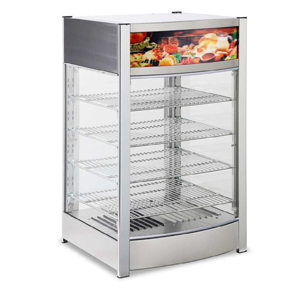 Omcan 47477 (DW-CN-0097-SF) Food Warmer/Display Case (4) Tier 3.42 Cu. Ft (97L) Capacity
