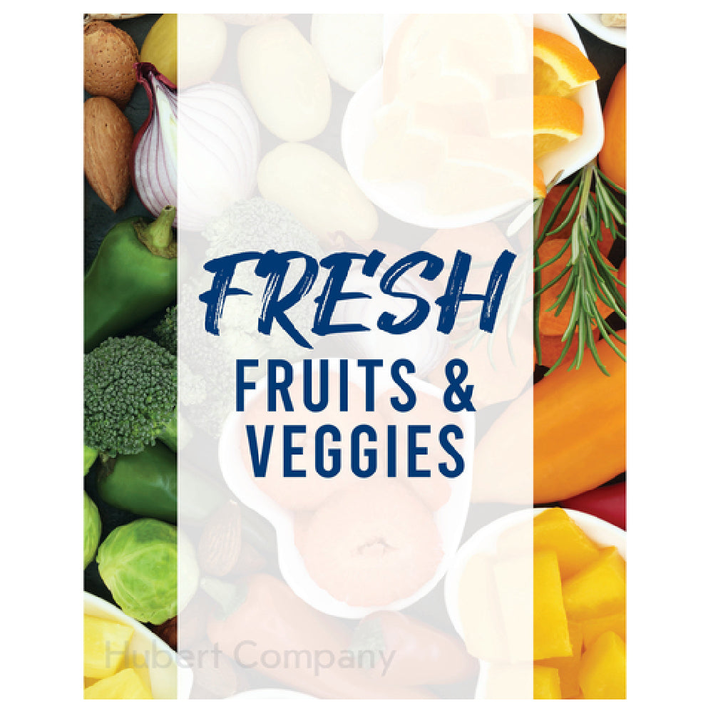 Hubert 25641 - Magnetic Sign, "Fresh Fruit & Veggies", 17"L X 21-1/2"H
