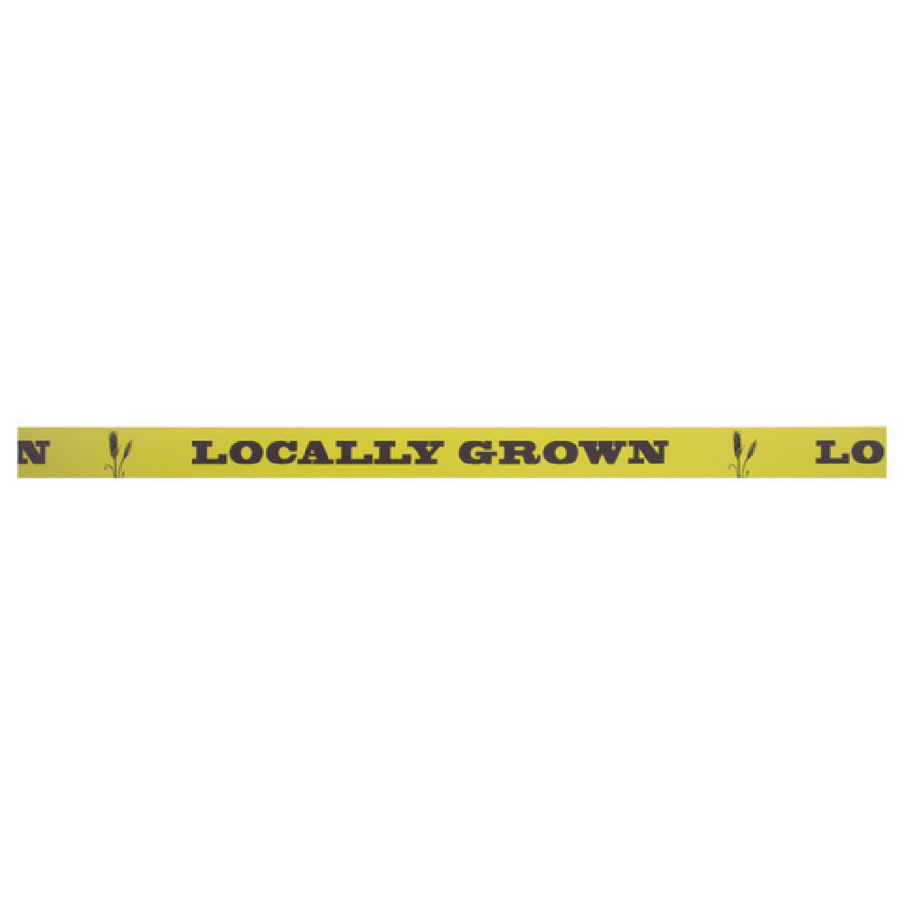 Hubert 57915 - Expressly HUBERT® Green Vinyl Shelf Molding Strip "Locally Grown" Imprint - 48"L X 1 1/4"H