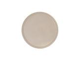 A plain, round, light beige Hudson Bowl tray with a slightly raised rim, viewed from above against a white background. The smooth surface has no visible patterns or designs, and the tray is dishwasher safe for easy cleaning.