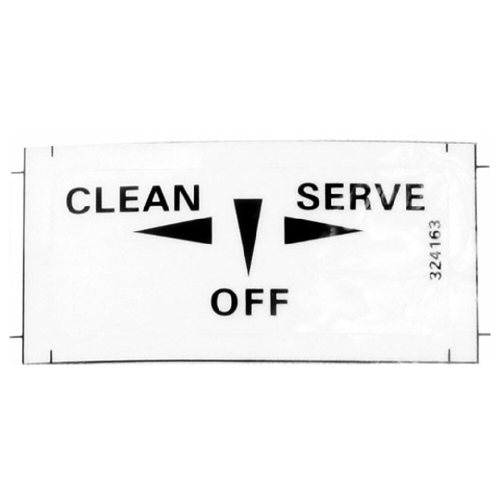 Stoelting 324798 Decal Clean/off/on