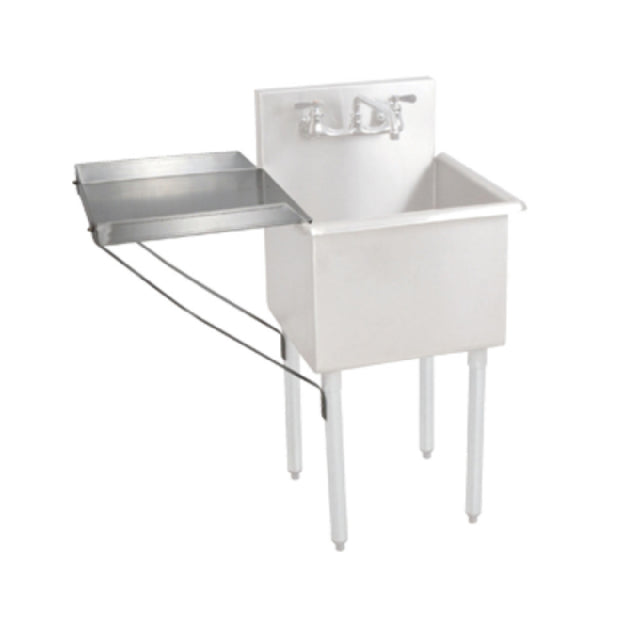 BK Resources BK8BS-DD18 Detachable Drainboard 18"W X 18"D Includes: 29-3/8" Brace & Self Tapping Screws For Mounting