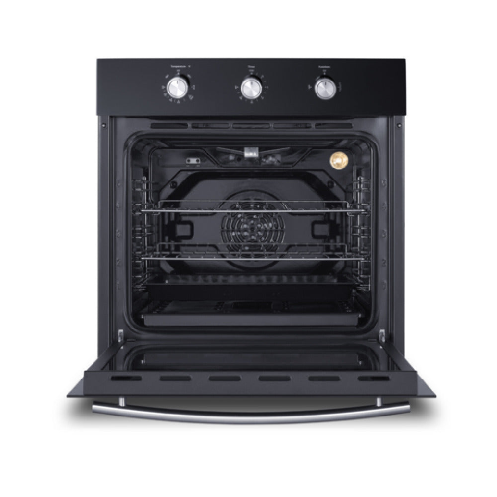 Summit SGW242BKLP LP Gas Built-in Wall Oven 24" Wide 2.3 Cu.ft Capacity