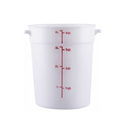 Hubert 29A-044 - Kratos® CenPro Round Food Storage Container, 4 Qt. Capacity, White