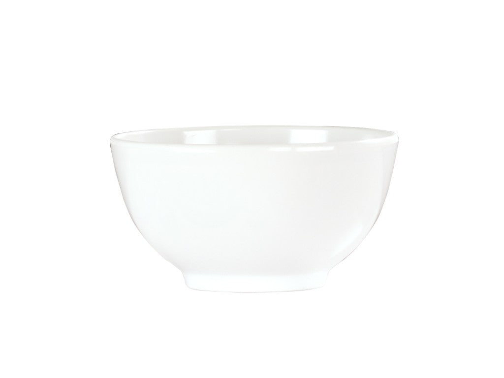 A plain, white 16 oz bowl with smooth, curved sides and a glossy finish is centered on a white background. The bowl is empty and has a simple, minimalist design.