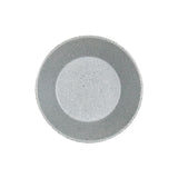 A round, gray ceramic 13oz bowl with a speckled pattern viewed from above. The bowl features a smooth, glossy interior and a slightly textured rim, set against a plain white background.