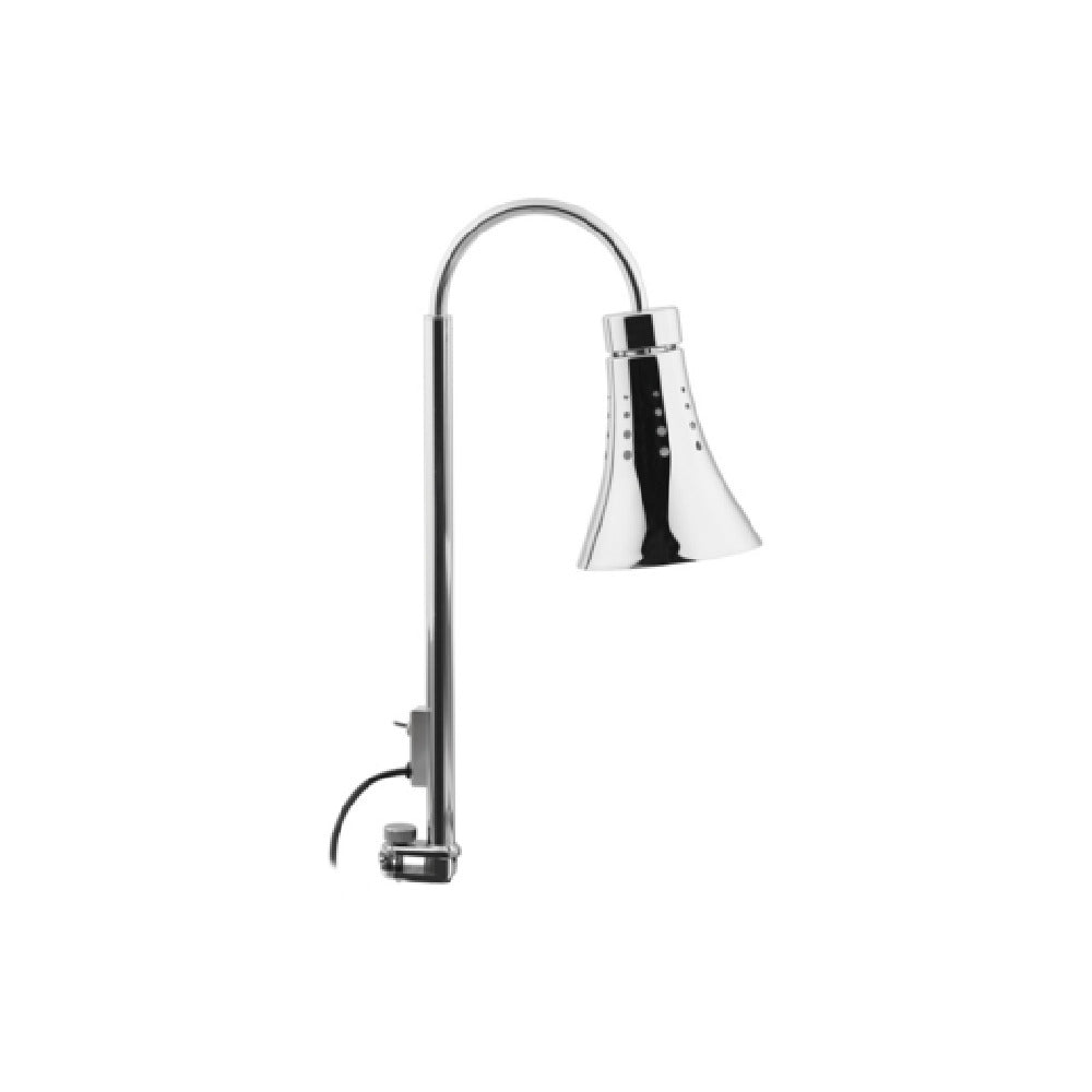 FOH BTC007MSS18 Smart Buffet Ware® Domino Single Heat Lamp With Clamp 110v -Flared. Silver