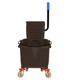 Alpine Industries ALP462-BRN Mop Bucket Combo 36 Qt. 15" X 25" X 36"