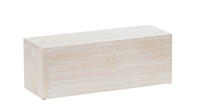 A rectangular pine wood riser with a smooth surface and visible grain, photographed against a plain white background. The block has sharp edges and a slightly weathered finish, giving it a natural, rustic Newport-inspired appearance.