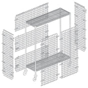 Hubert 95636 - Security Cart Kit, Wire, Mobile
