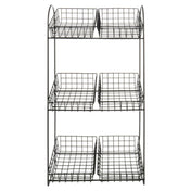Hubert 92613 - Basket Display Stand, 3-tier, 12-1/4" X 7-3/4" X 24"H