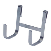 Quantum SG-HOOKDBGY Store Grid Large Double Hook 4-1/4"W X 2-1/2"D X 3-3/4"H Gray Epoxy Antimicrobial Finish