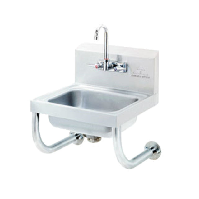 Advance Tabco 7-PS-24B Tubular Wall Support Brackets For Hand Sinks With 10" X 14" Bowl & Deck Mounted Faucets