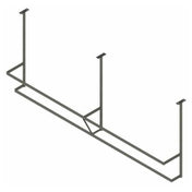 John Boos PRD5-C Pot Rack Ceiling Mount Double Bar