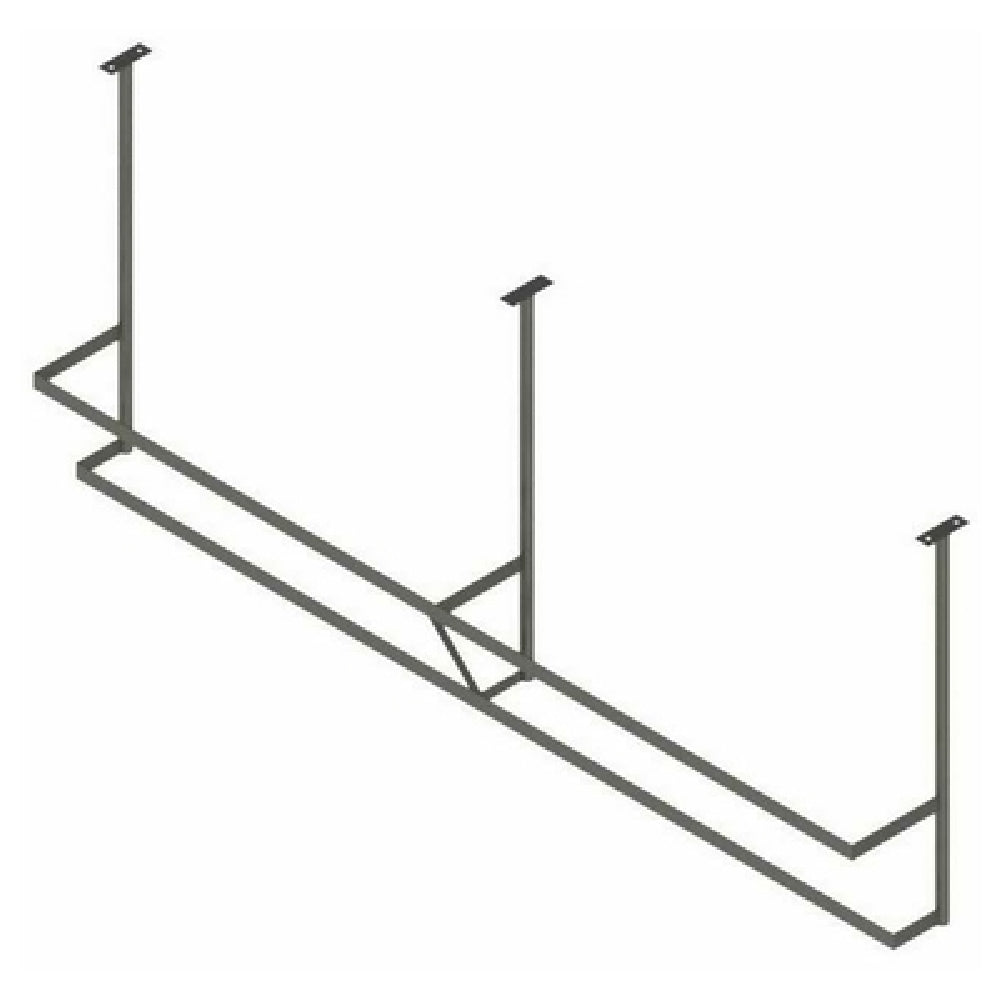 John Boos PRD7-C Pot Rack Ceiling Mount Double Bar