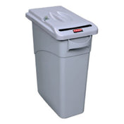 Rubbermaid FG9W2500LGRAY Slim Jim® Confidential Document Container With Lid 15-7/8 Gallon