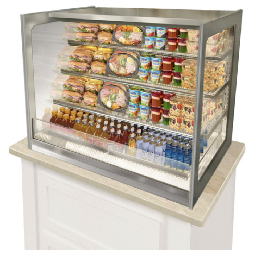 Federal Industries ITRSS3634 Italian Glass Refrigerated Counter Display Case Self-service