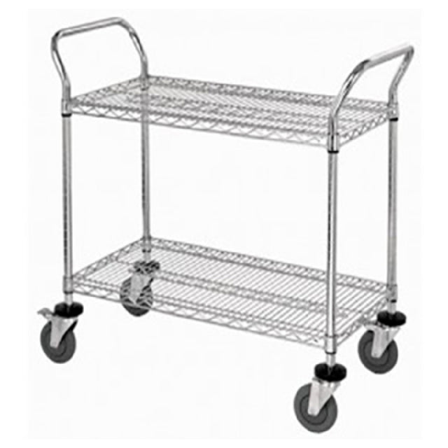 Quantum WRC-2448P-2 Utility Cart 48"W X 24"D X 37-1/2"H (2) Wire Shelves