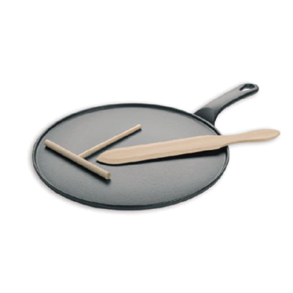 Matfer 71122 Le Chasseur Crepe Pan 11-3/4" Dia. With Beech Wood Spatula And Scraper