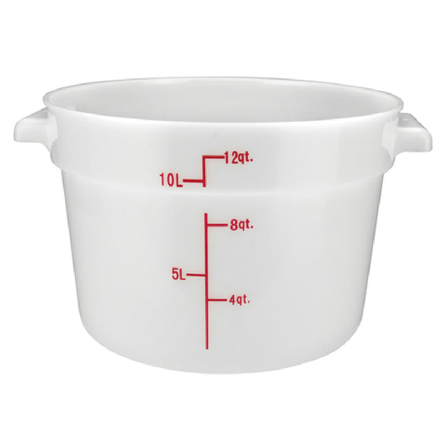 Winco PPRC-12W Storage Container 12 Qt. 12.31" X 14.13" X 8.38"H