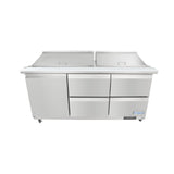 Empura E-KSP72M-D4 - Refrigerated Sandwich/Salad Mega Top Prep Table With Drawers