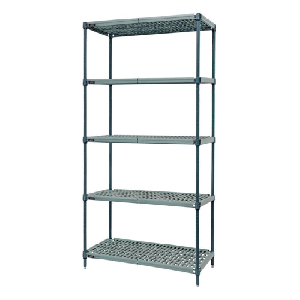 Quantum WR63-2472WPM-5 Wire Plastic Mat Shelving Unit Stationary 5-tier