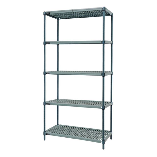Quantum WR63-2472WPM-5 Wire Plastic Mat Shelving Unit Stationary 5-tier