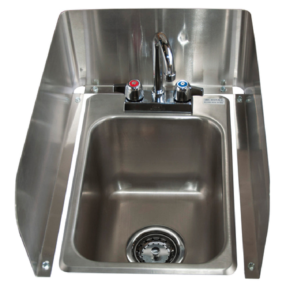 BK Resources BK-DI1014-SS Removable Side Splash 3-sided 16/304 Stainless Steel
