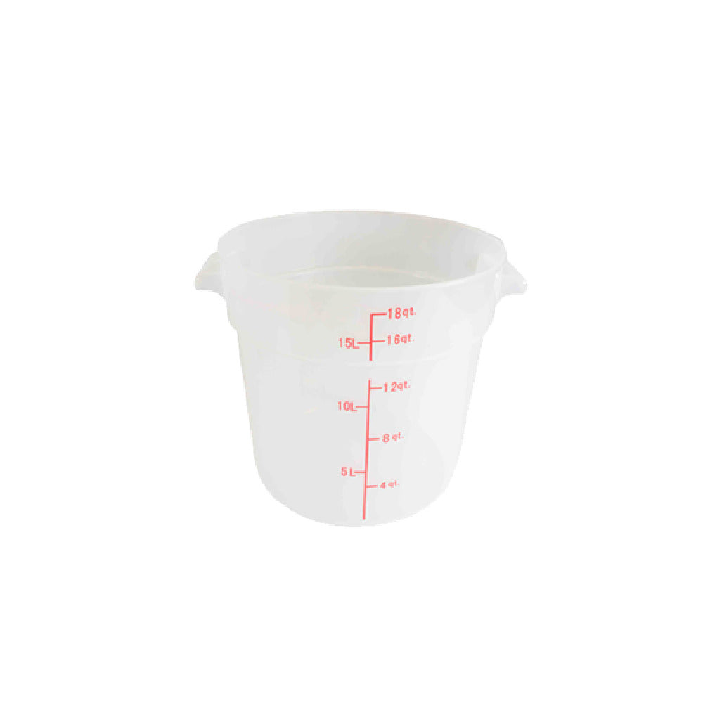 Thunder Group PLRFT318TL Food Storage Container 18 Quart Round