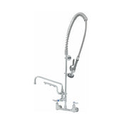 T&S Brass B-0133-U12-CR-B UltraRinse 8” Wall Mount Mixing Faucet With Polished Chrome Plated Brass Body