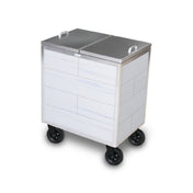Forbes Industries 3720 Glacier Outdoor Ice Restock Cart 18-1/2"W X 26”L X 33-1/4”H Woodgrain HDPE Panels Finished Cabinet