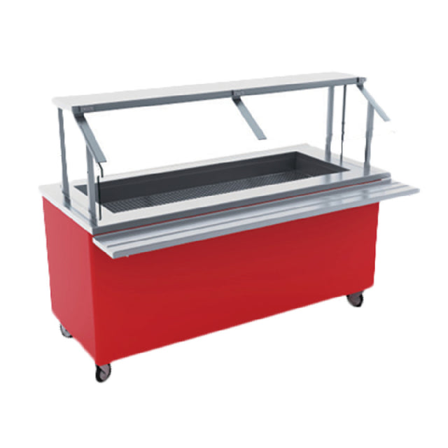 Low Temp Industries 66-CFI SpecLine Ice Cooled Serving Counter 66-3/8"W X 30"D X 36"H Accommodates (4) 12" X 20" Pans