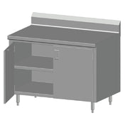 SPG 5CBT-24BHD - Universal Stainless Work Table, Cabinet Case With Hinged Doors, 60"W X 24"D
