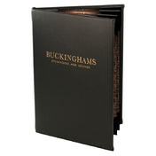 Menu Solutions MAJ60A Menu Cover Holds 5-1/2" X 8-1/2" Inserts Quad Panel Booklet With 6 Views