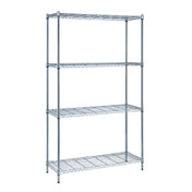 Quantum RWR72-1836LD_BLACK - Convenient Shelving Unit Pack, 4-tier, 36"W X 18"D X 72"H